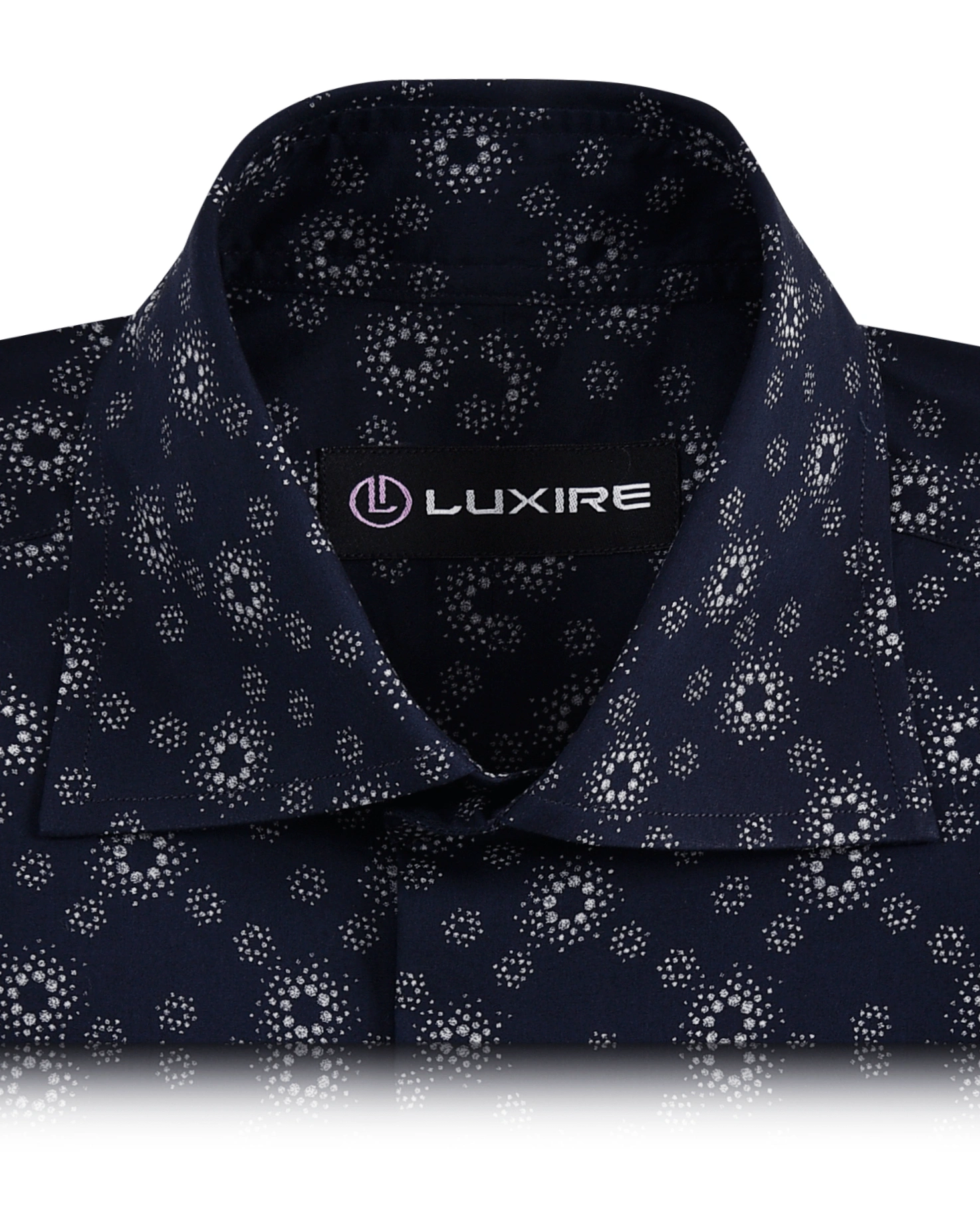 Navy Blooms: A Whisper of Abstract Florals, Effortlessly Chic Shirt.